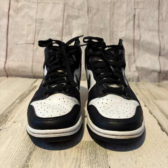 Nike Men's Size 7 Dunk Hi Retro Basketball Shoes Black/White Sneakers High Top - Picture 3 of 11